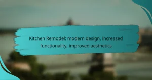 Kitchen Remodel: modern design, increased functionality, improved aesthetics
