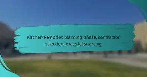 Kitchen Remodel: planning phase, contractor selection, material sourcing