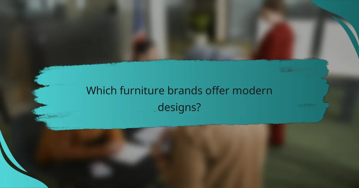 Which furniture brands offer modern designs?